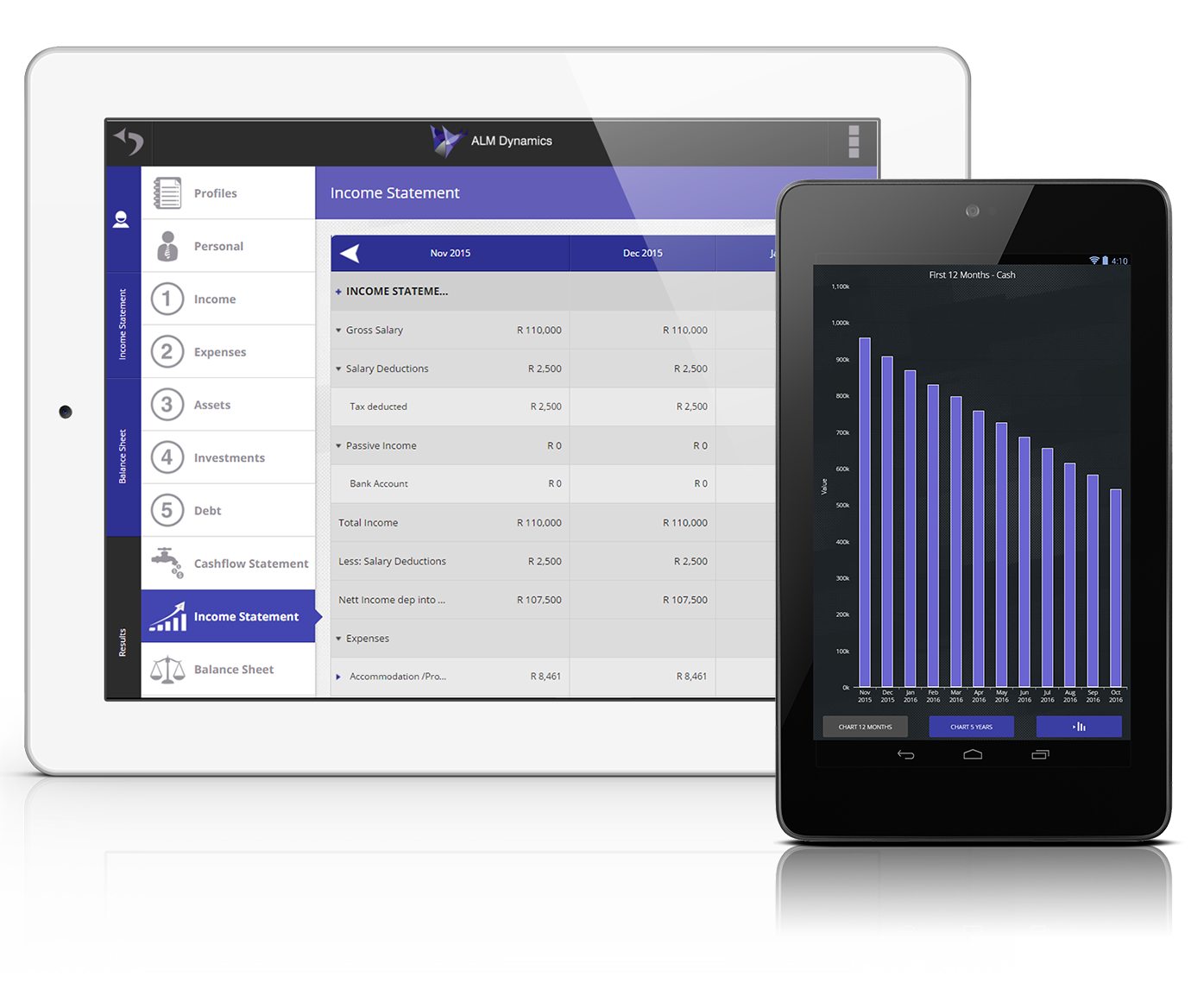 App on Tablet screen