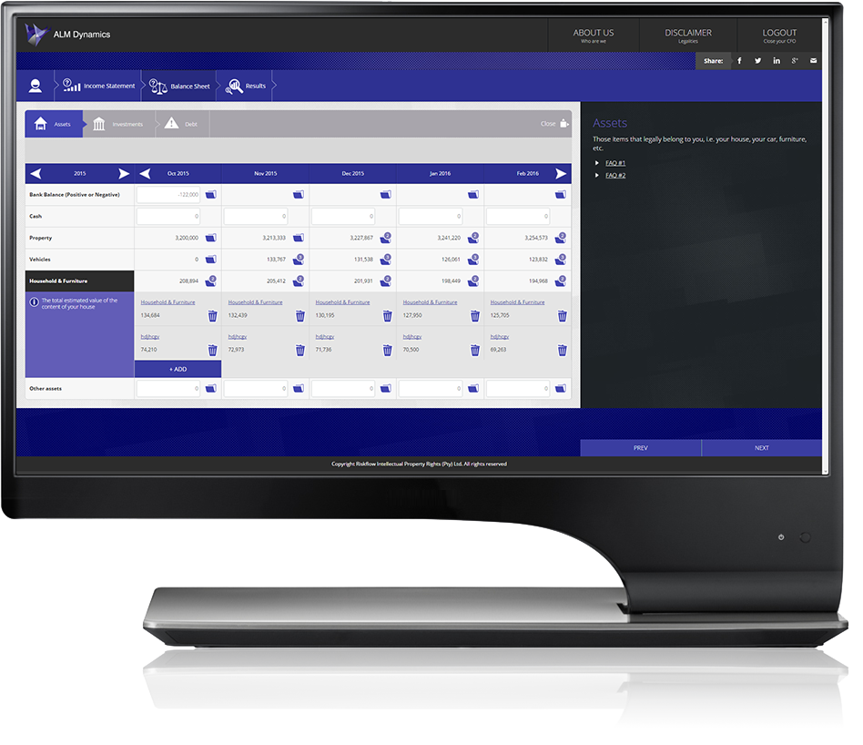 App on Web desktop screen